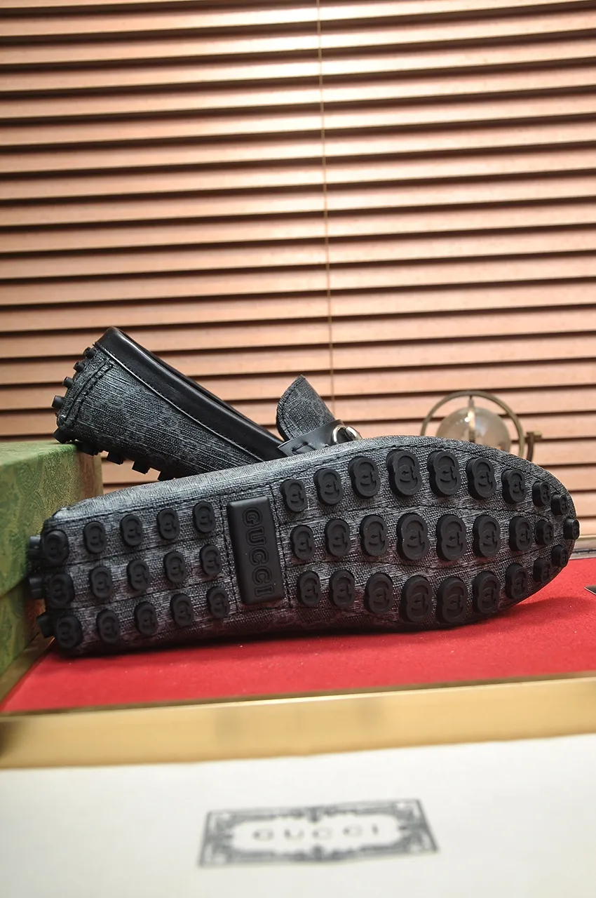 Men's Men's Shoes💰420💶【GUCCI】 (High-end Niuli) New 🍀Gucci*——Gucci Doudou Shoes! Made of imported original cowhide, the inner top layer is comfortable cowhide lining! Original wear-resistant rubber outsole! High quality products! Code number 38-44!